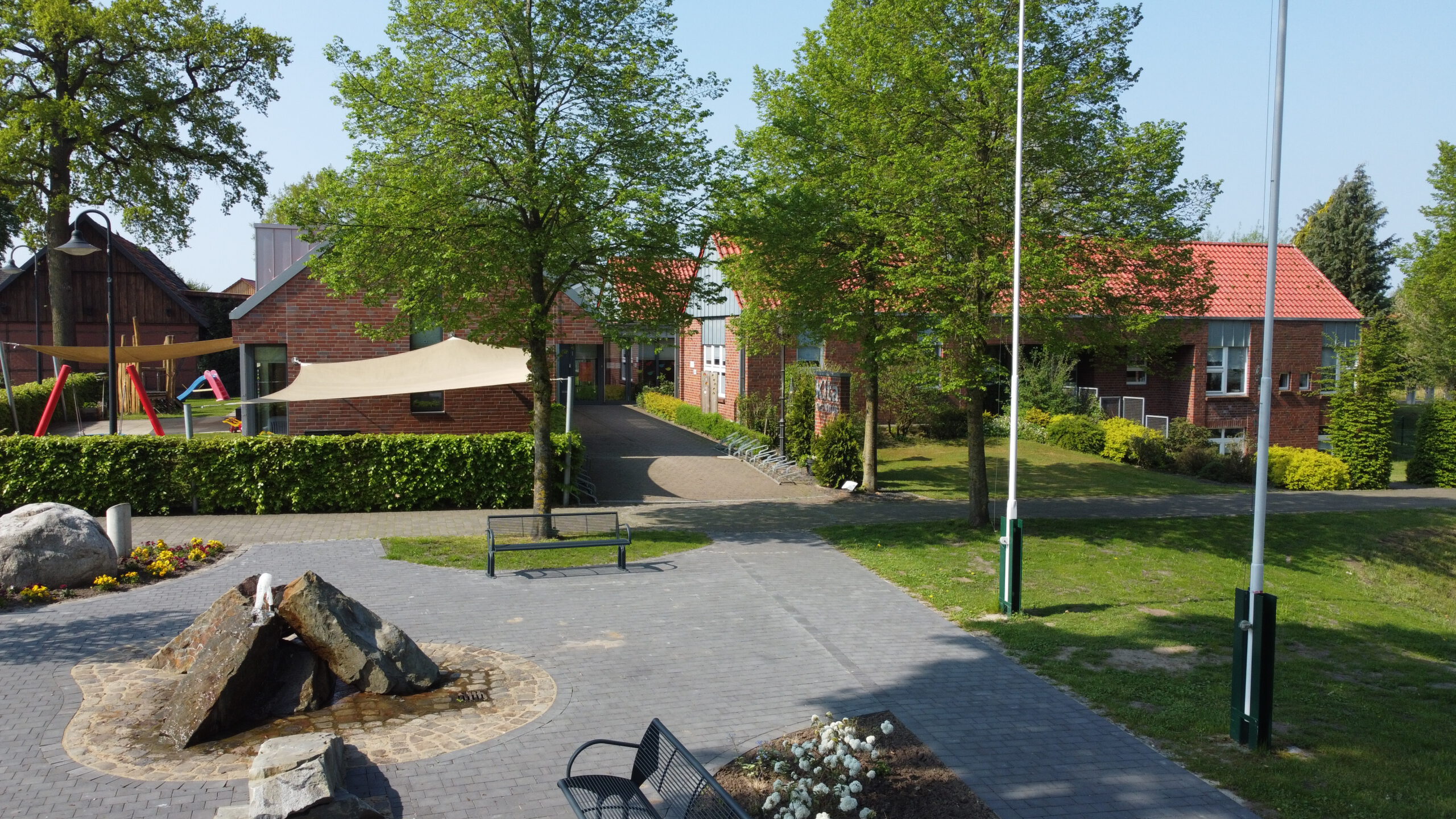 Luftaufnahme der Kita St. Vitus Venhaus